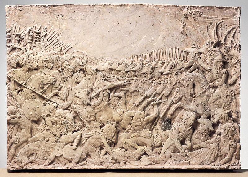 Bataille des Pyramides ; Scènes de batailles napoléoniennes à la gloire du chirurgien en chef des armées Larrey
