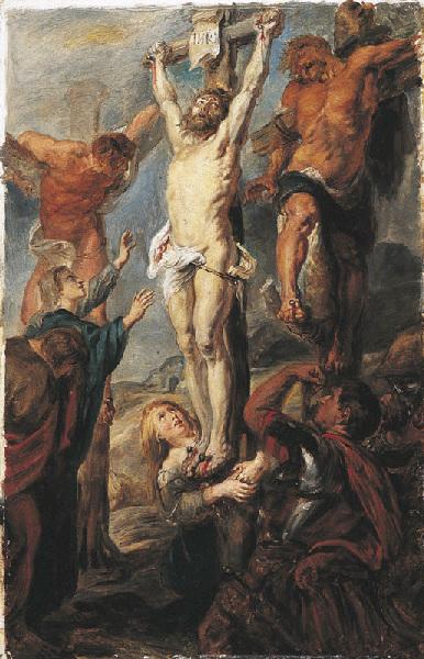 Etude d'après le Christ entre les deux larrons de Rubens ; Christ en croix