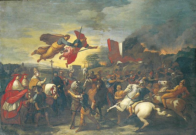 Attila aux portes de Rome ; le pape Jules II arrête Attila