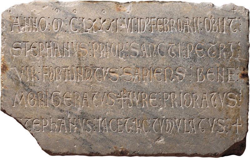 Epitaphe d'Etienne de Montvalran (Prieur de l'église Saint-Pierre des Cuisines)