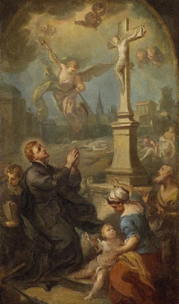 Saint François-Régis intercédant pour les victimes de la peste de Toulouse en 1616