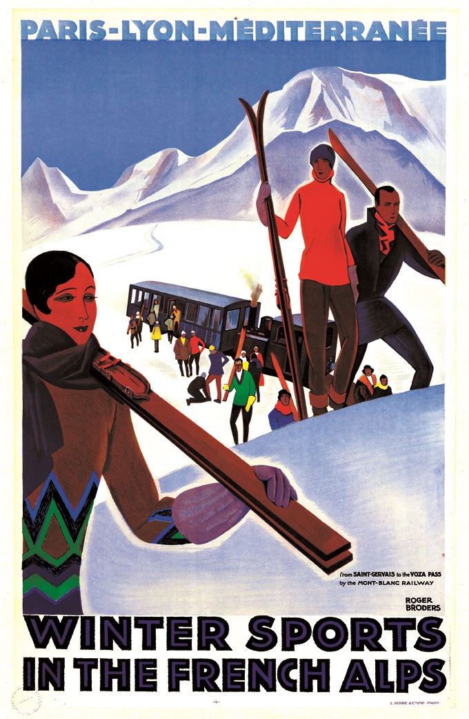 Paris-Lyon-Méditerranée. Winter sports in the french Alps