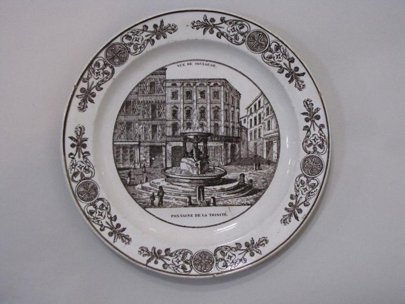 Vue de Toulouse. Fontaine de la Trinité