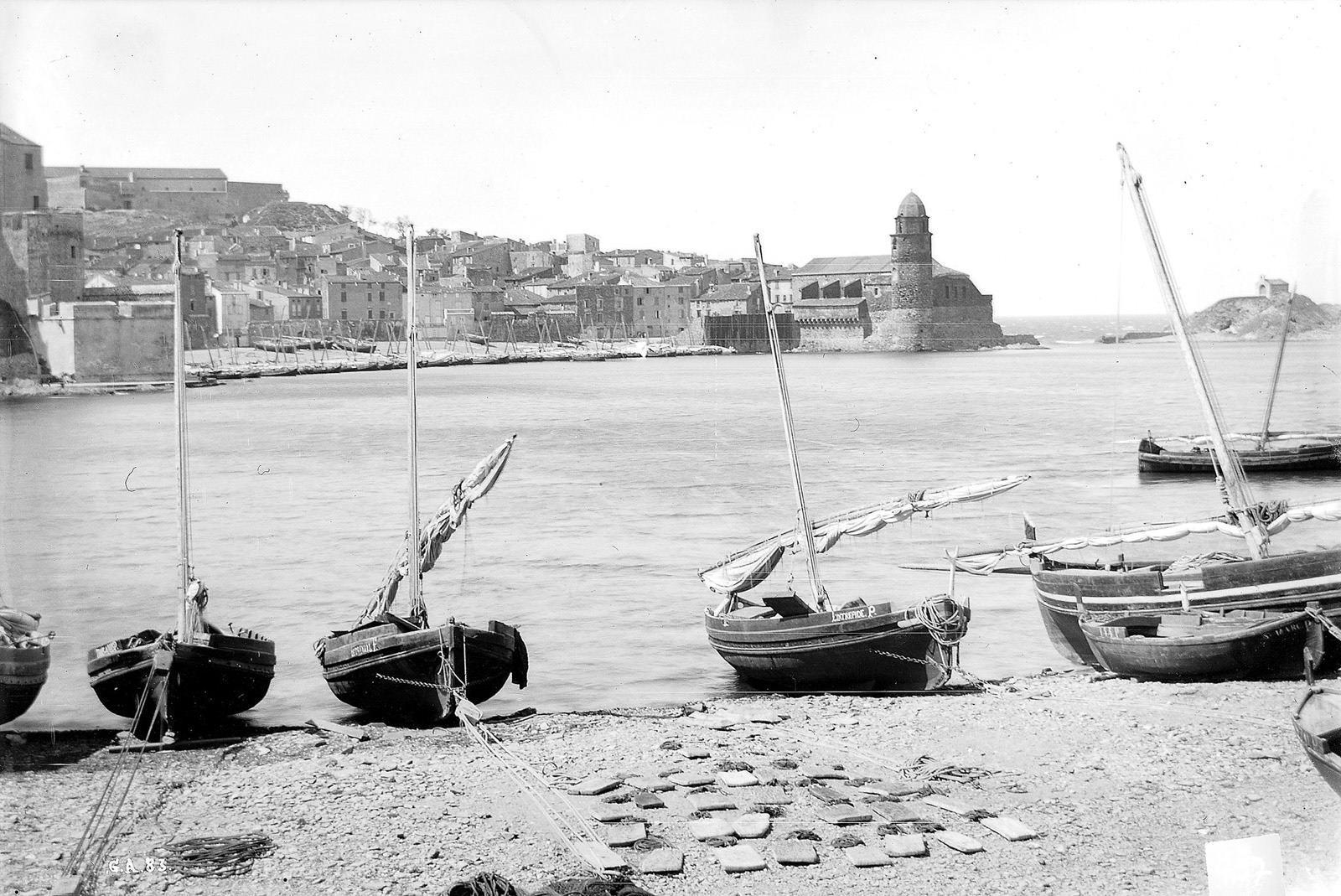 (Collioure. Port et église Notre-Dame des Anges)