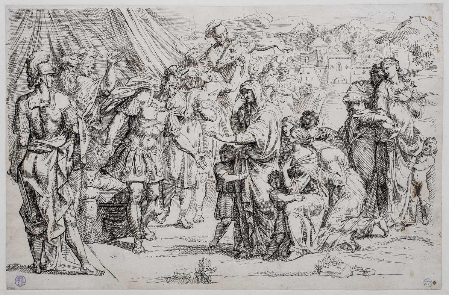 [Coriolan supplié par sa femme au camp des Volsques]