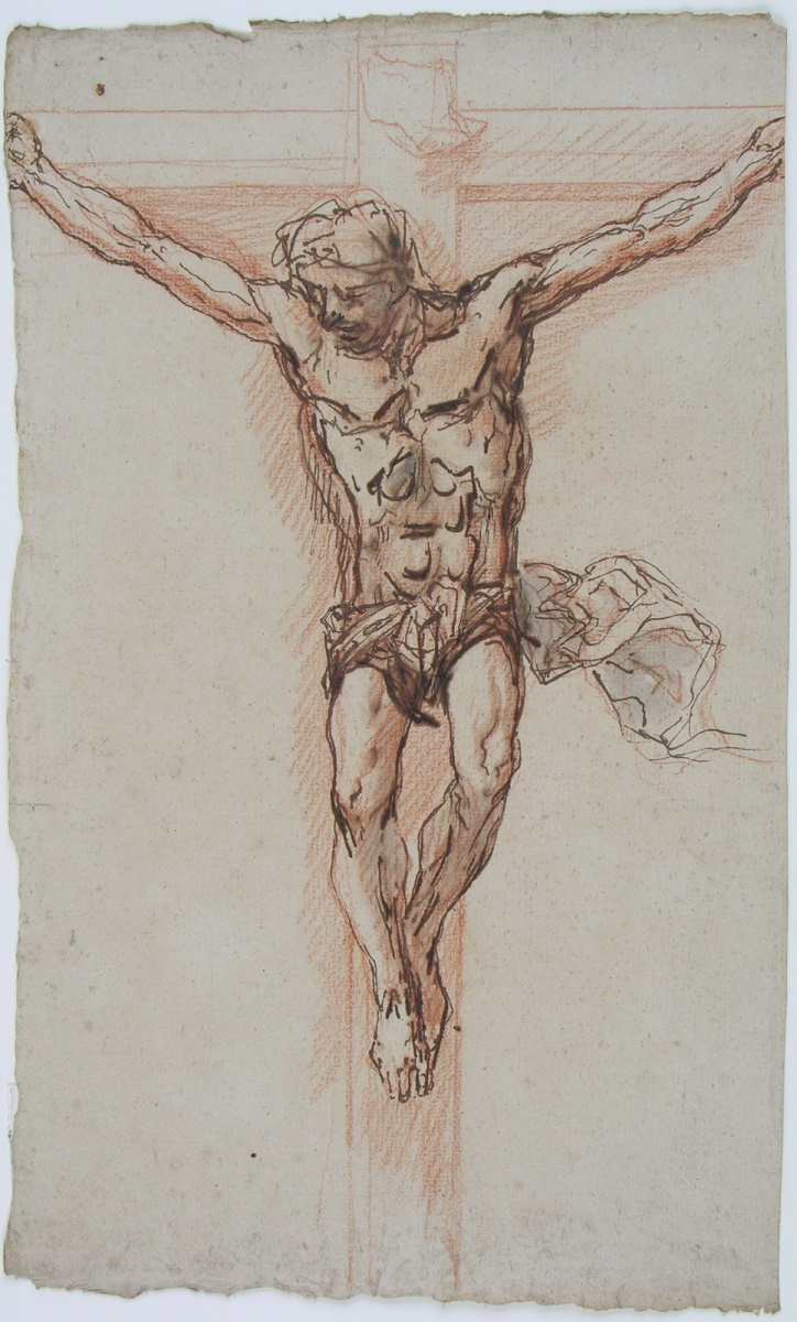 [Etude pour une Crucifixion] ; [Deux esquisses à la sanguine : Paysage avec une rotonde ; Christ en croix (?]