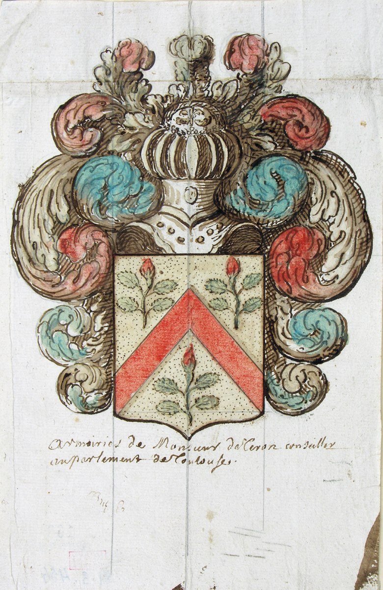 [Armoiries de Jean-Baptiste de Ciron, conseiller au parlement de Toulouse]