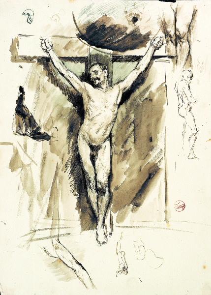 Académie d'homme en croix