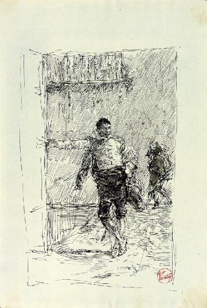 Homme appuyé contre un mur