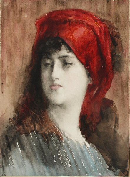 Jeune fille au turban rouge