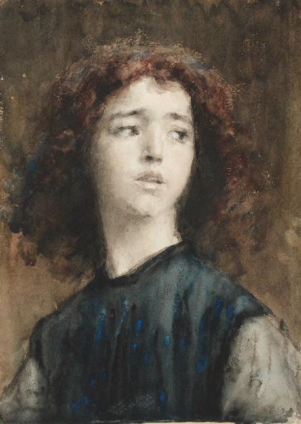 Jeune fille aux cheveux frisés