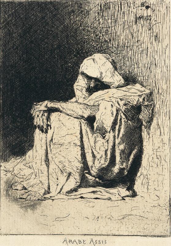 Arabe assis (4ème tirage sur 6, en 1878)