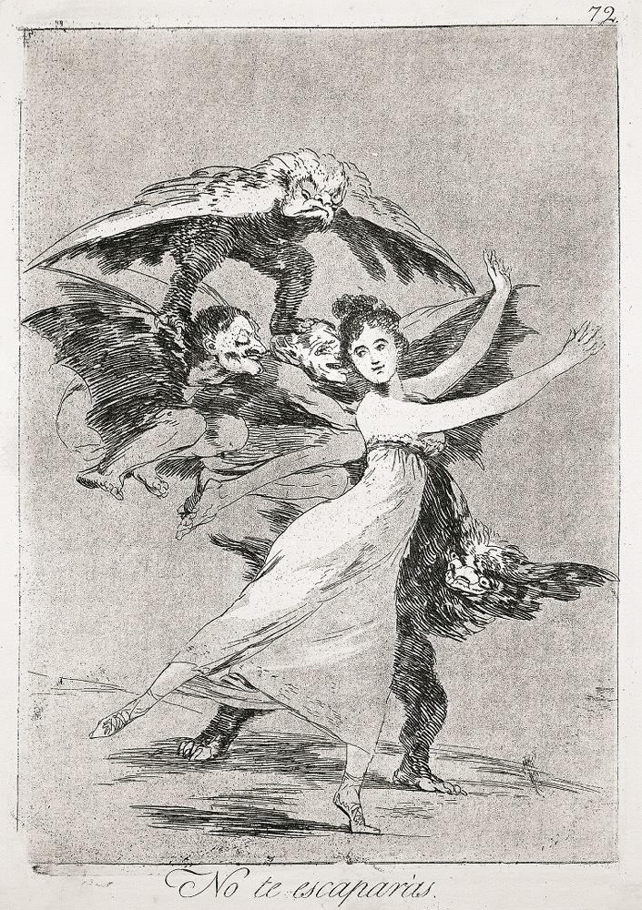 Les Caprices (Planche 72) : Tu ne t'échapperas pas ; No te escaparas