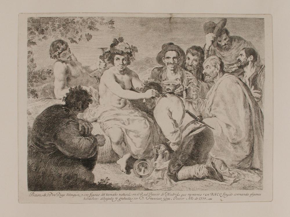 D'après Velazquez : Les Buveurs ; Los borrachos