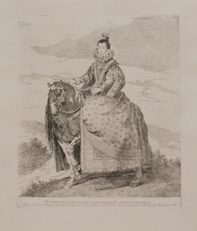 D'après Velazquez : Marguerite d'Autriche, reine d'Espagne ; Margarita de Austria, Reyna de España
