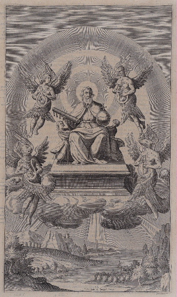 Alcazar in Apocalyptus (gravure illustrant le livre publié en 1619 par le Jésuite Louis Alcazar sur l'Apocalypse selon St jean)