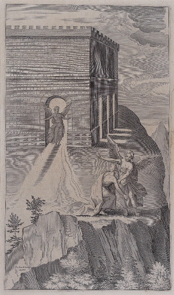 Alcazar in Apocalyptus (gravure illustrant le livre publié en 1619 par le Jésuite Louis Alcazar sur l'Apocalypse selon St jean)