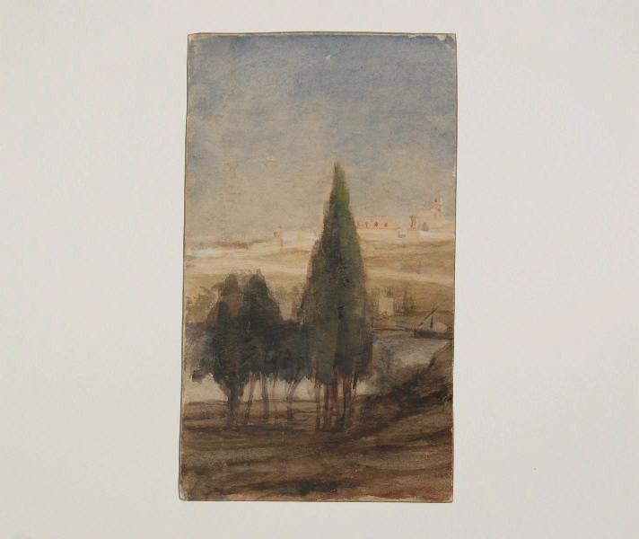 Paysages aux cyprés