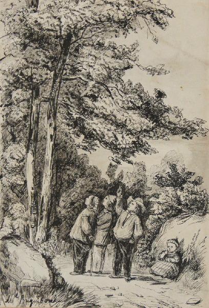 Paysage avec personnages