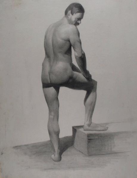 Académie d'homme de dos