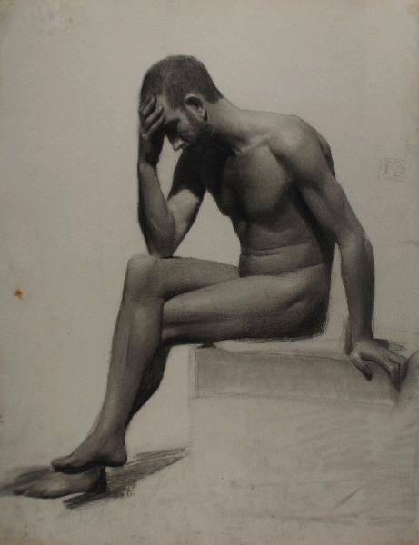 Académie d'homme assis