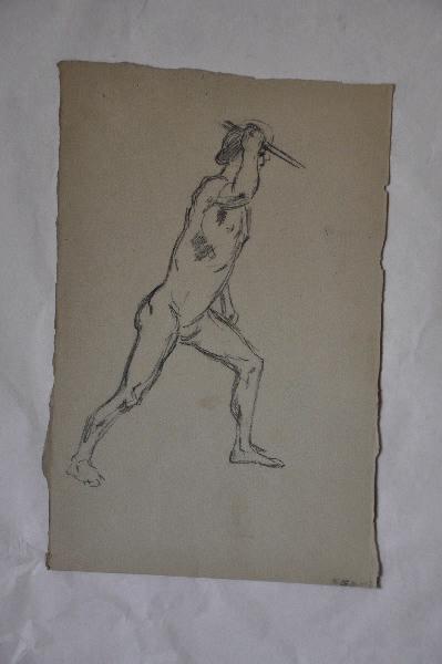 Académie d'homme au javelot ; Homme tenant un javelot