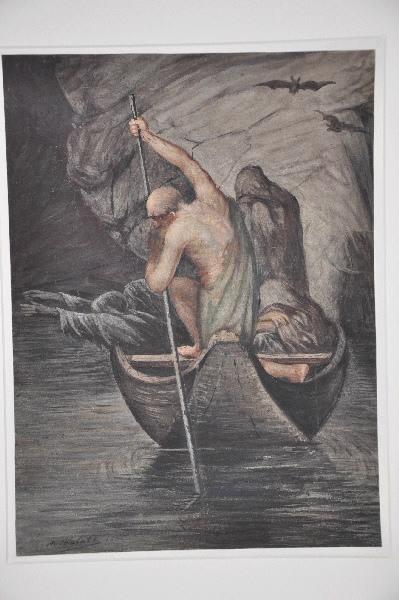 Caron et les damnés passant le Styx