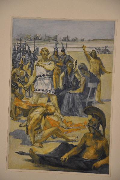 Thersite frappé par Ulysse