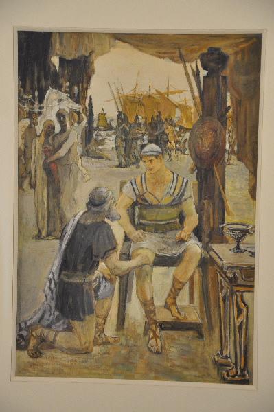 Priam rachète le corps de son fils à Achille