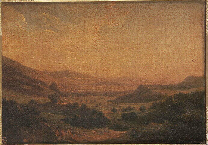 Vallée au soleil couchant
