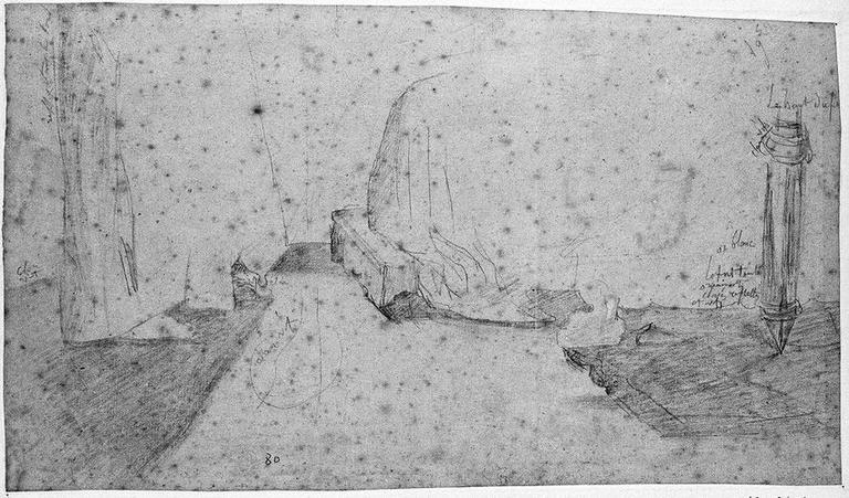 Etude pour les ombres portées à terre