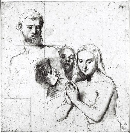 Apôtre n°1 (Saint Jean et tête nouvelle entre les deux) ; L'apôtre n° 1 est le personnage placé entre Jésus et Jean