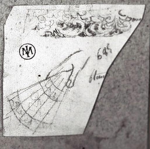 La Reine (Ou une de ses suivantes : main tenant un éventail et détails de broderies)