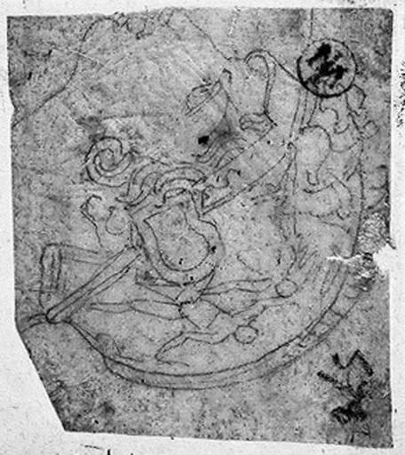 Casque grec (orné d'un bas-relief représentant deux personnages et un animal)