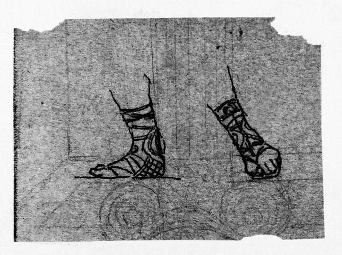 Apelle (Ses cothurnes, mais qui pourraient être ceux d'Alexandre)