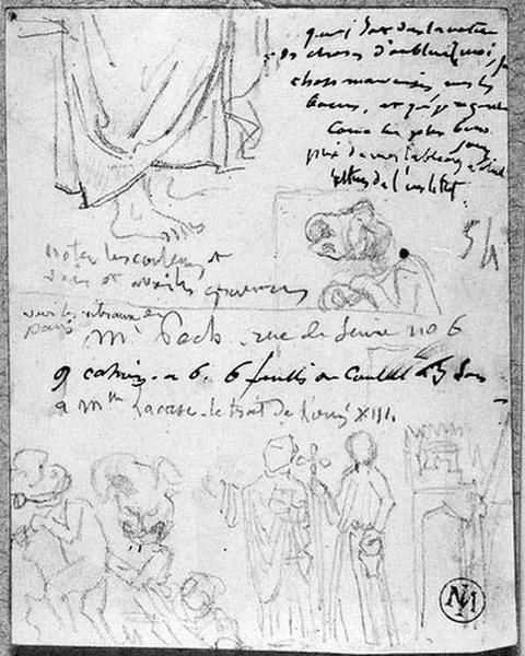 Partie inférieure de la figure de saint Paul (D'après la tapisserie de Raphaël à la cathédrale de Beauvais)