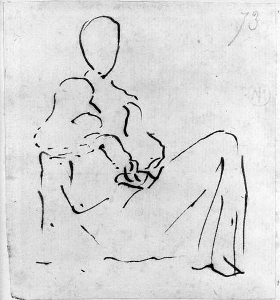 Femme assise par terre