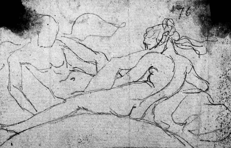 Couple faisant l'amour ; Au verso : Femme nue