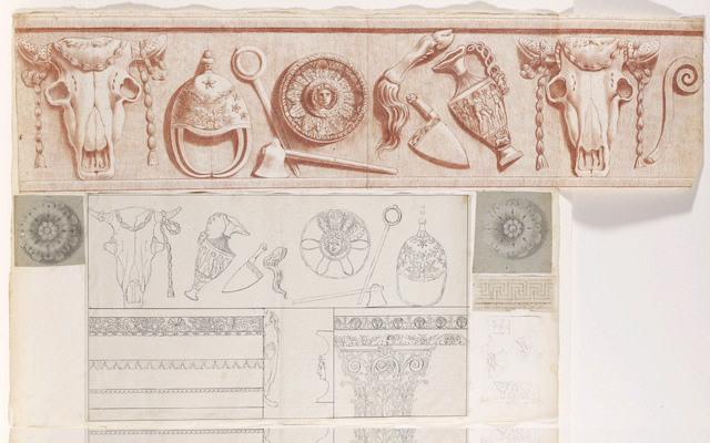 Dessins d'après des reliefs architecturaux