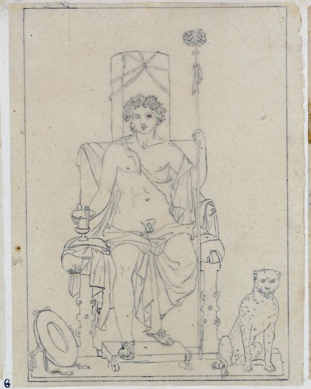 Bacchus et une panthère (D'après une peinture pompéienne)