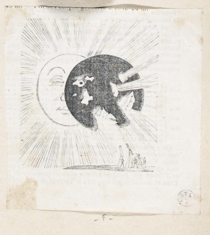 Représentation caricaturée d'une éclipse de soleil