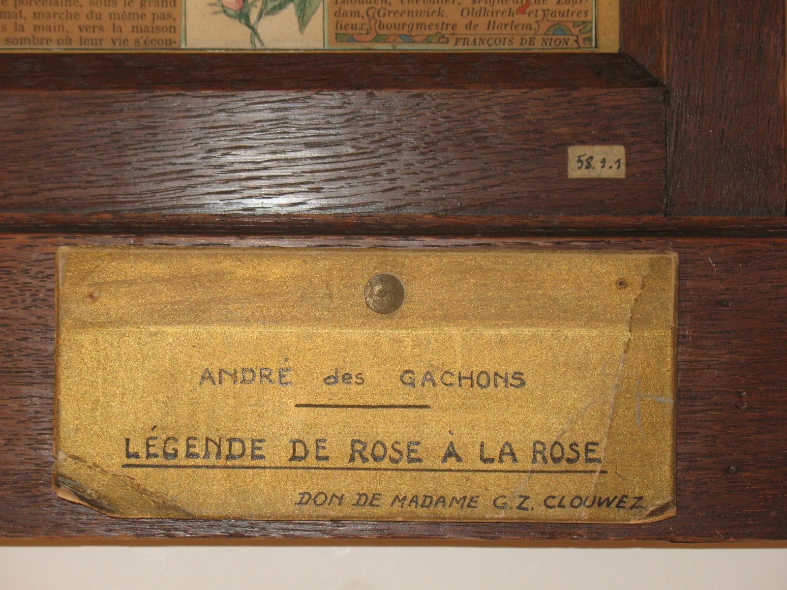 Légende de Rose à la rose