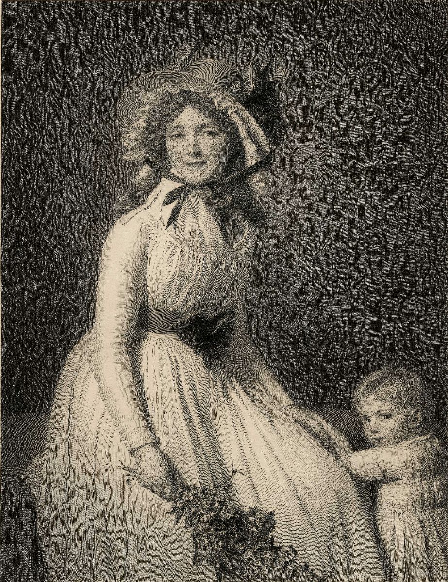 Madame Pierre Sériziat née Émilie Pecoul et un de ses fils Émile