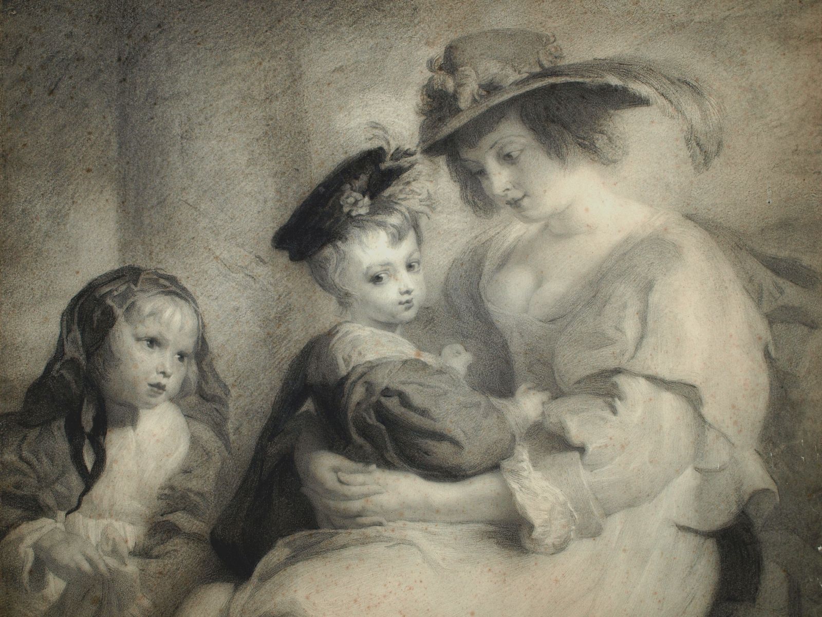 Hélène FOURMENT (1614-1673), seconde femme de Rubens et ses enfants