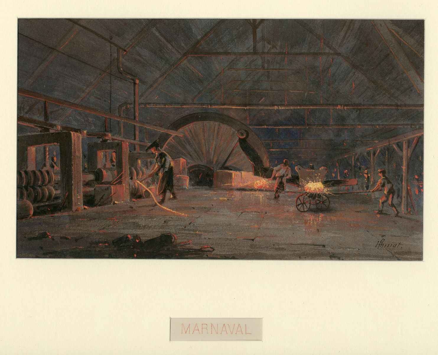 L'intérieur des laminoirs à Marnaval