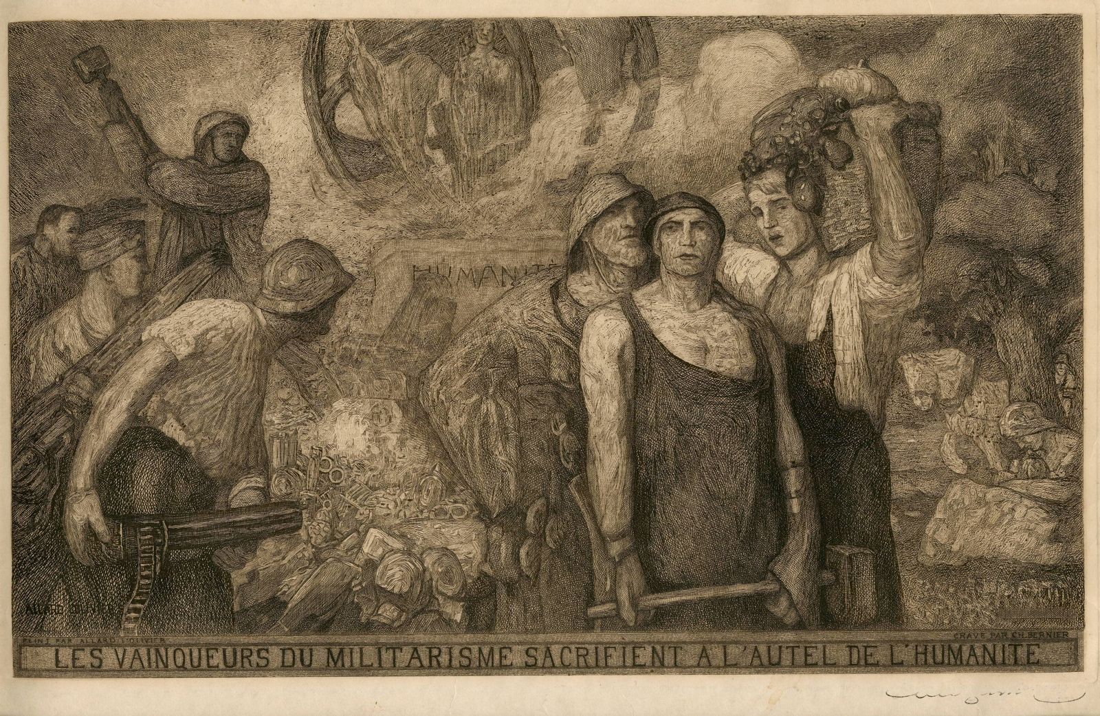 Les vainqueurs du militarisme sacrifient à l'autel de l'humanité