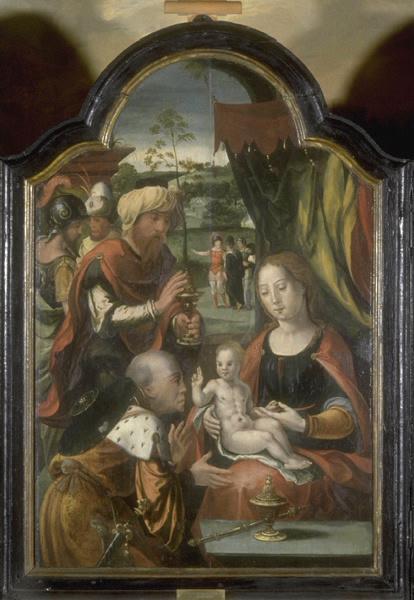 L'Adoration des mages (panneau central)