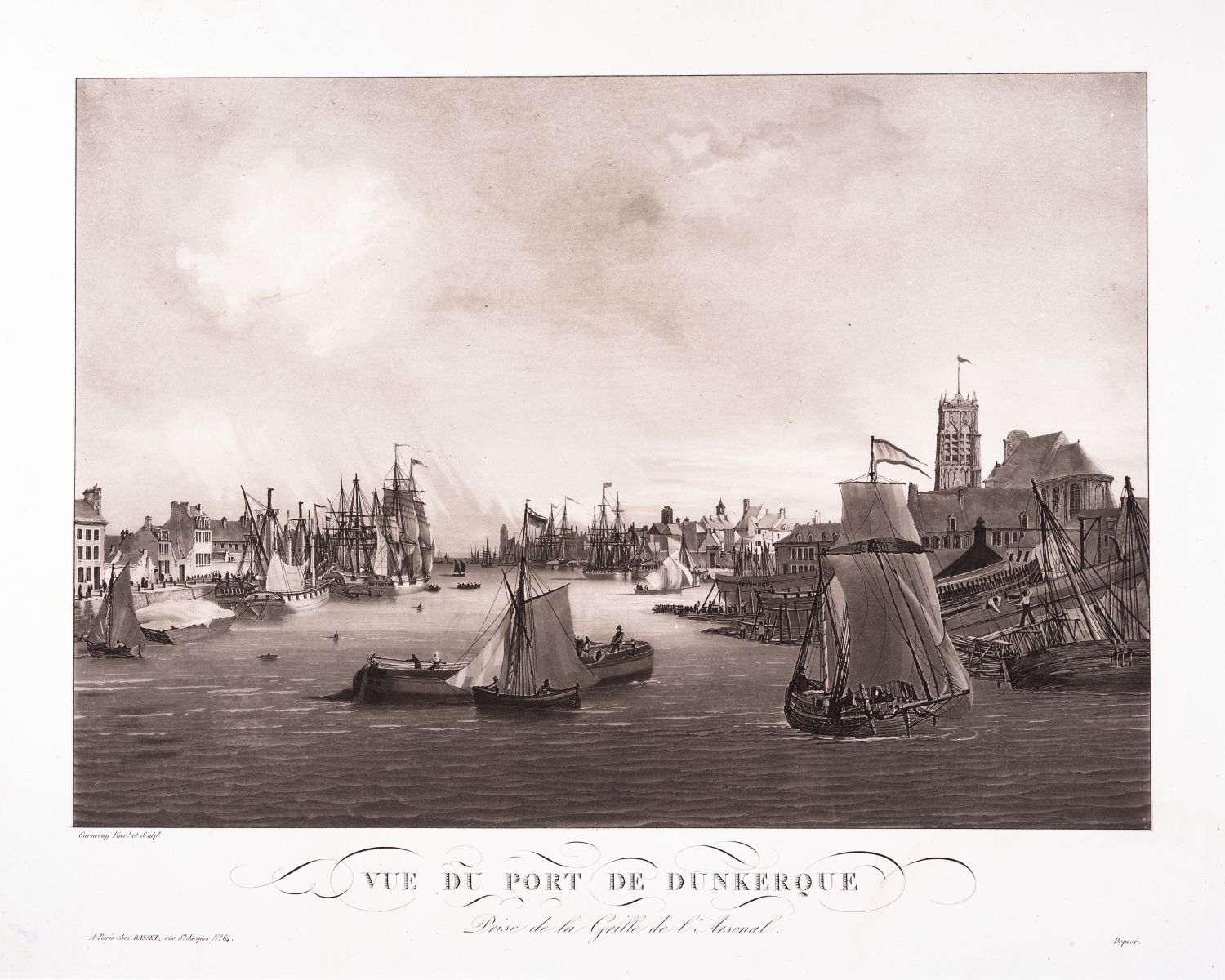 Vue du port de Dunkerque / Prise de la Grille de l'Arsenal