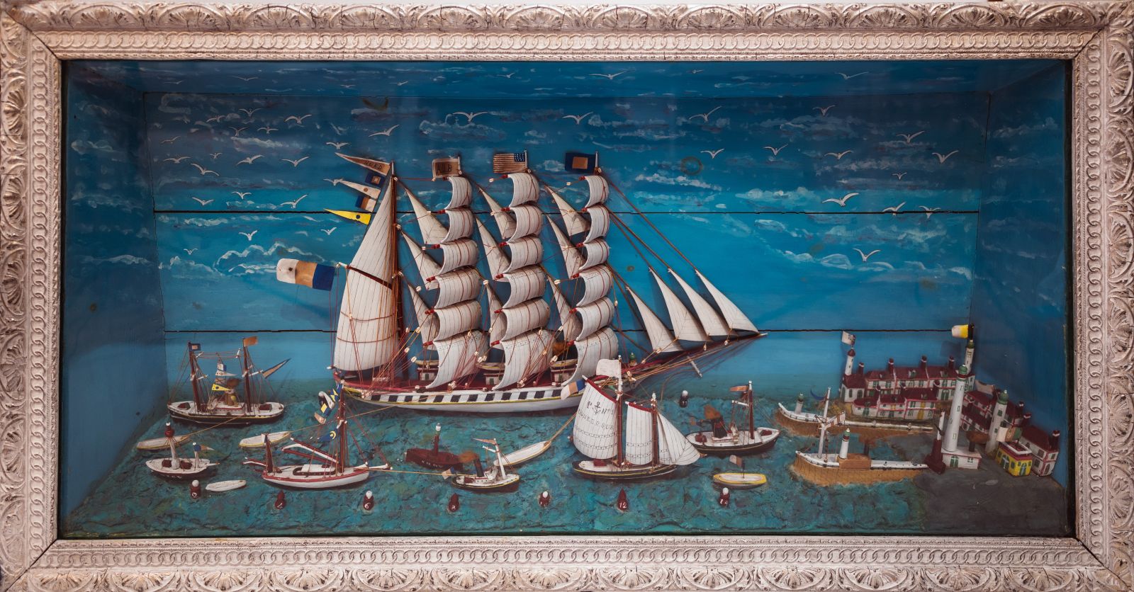 Quatre-mâts barque Nord entrant au port de Dunkerque (titre d'usage)