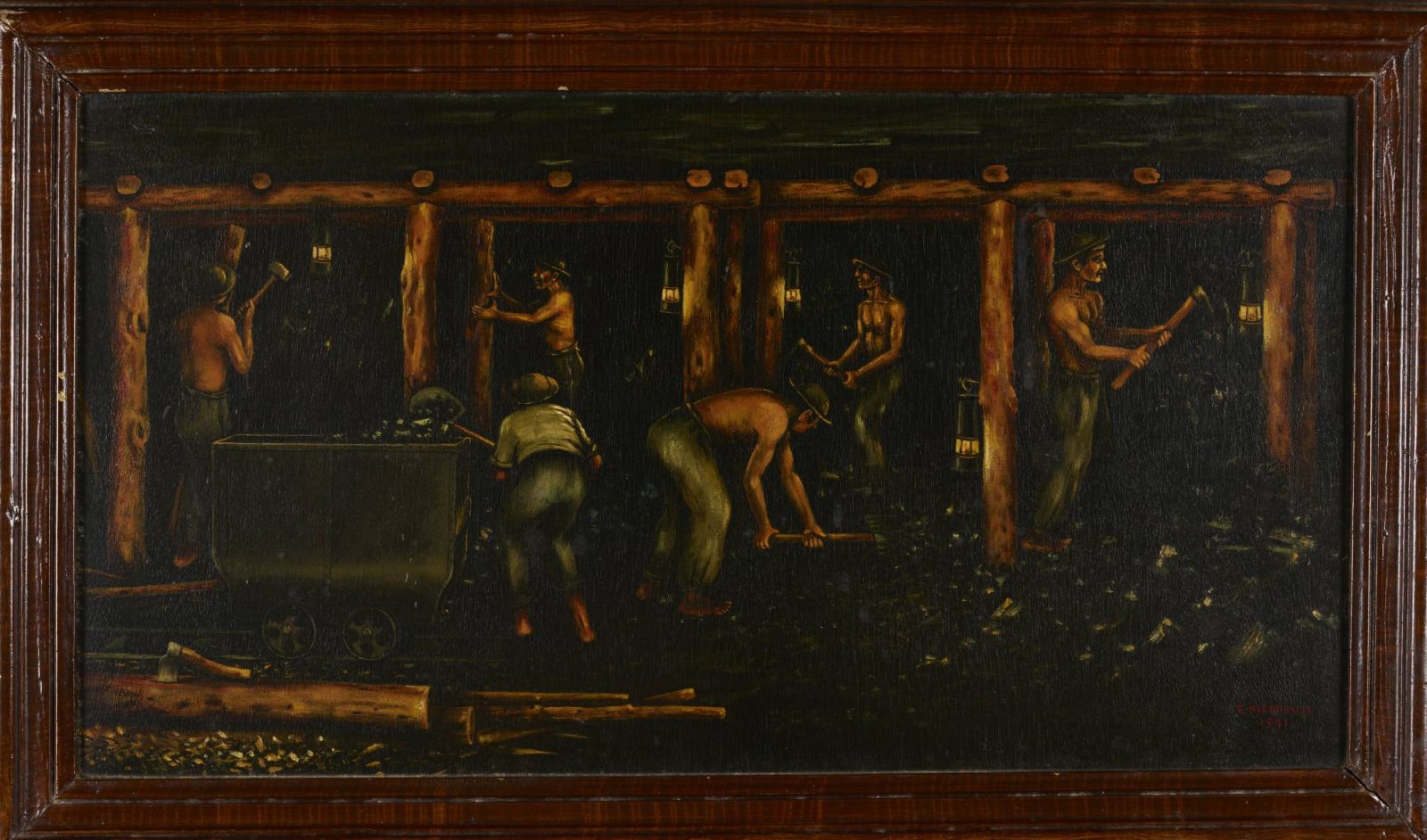 Les Mineurs, extraction du charbon, grande veine